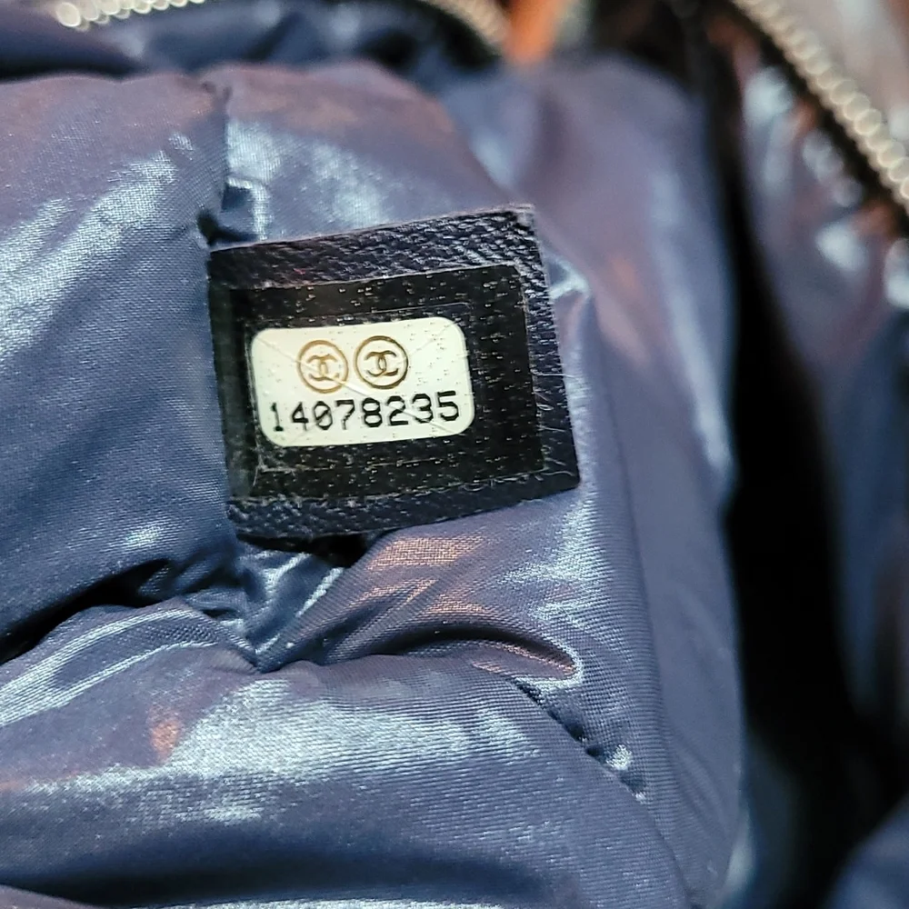 CHANEL Quilted Puffer Tote Bag in dark grey